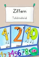 Vorschau - Bildkarten - Tafelmaterial Ziffern A5 - Deckblatt