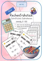 Vorschau - Arbeitsblätter - Rechenfrühstück, 3. Klasse, Schriftliches Subtrahieren - Deckblatt