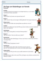 Vorschau - Arbeitsblätter - Sage Rattenfänger von Hameln Rollenspiel Stabpuppen - Seite 1