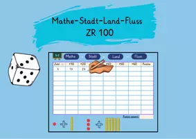 Vorschau - Arbeitsblätter - Mathe-Stadt-Land-Fluss - Zahlenraum 100 - Seite 1