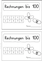 Vorschau - Aufgabenkarten - Erste Rechnungen im Zahlenraum 100 - Kartei/Heft schwieriger - Seite 2
