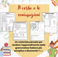 anteprima - Materiale di supporto/inclusione - Il verbo e le coniugazioni - classe terza - Pagina di copertina
