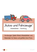Vorschau - Arbeitsblätter - Lesen, Schreiben, Rechnen lernen: Autos und Fahrzeuge - Deckblatt