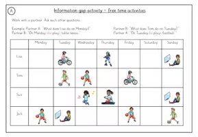 Vorschau - Arbeitsblätter - Information Gap Activity - Free time activities - Seite 2