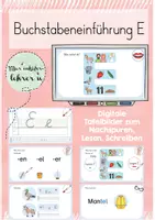 Vorschau - Präsentationen/Tafelbilder - Buchstabeneinführung E e (digitale Tafel) Schulausgangsschrift - Deckblatt
