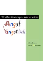 Vorschau - Spiele - Bingo Wortfamilien mit a ä - Deckblatt