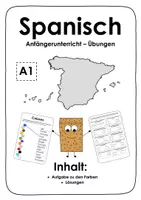 Vorschau - Arbeitsblätter - Spanisch Anfängerunterricht (A1). Aufgabe zum Thema "colores". - Deckblatt