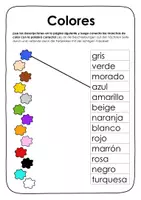 Vorschau - Arbeitsblätter - Spanisch Anfängerunterricht (A1). Aufgabe zum Thema "colores". - Seite 1