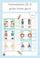 Vorschau - Spiele - Klammerkarten größer kleiner gleich Zahlenraum 10 - Deckblatt