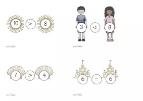 Vorschau - Spiele - Klammerkarten größer kleiner gleich Zahlenraum 10 - Seite 3