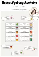 Vorschau - Merkblätter - Classroom-Management: 20 unterschiedliche Hausaufgabengutscheine ("1x hausaufgabenfrei") - Deckblatt