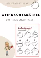 Vorschau - Spiele - Arbeitsblatt/ Spiel: Weihnachtsrätsel Buchstabenwirrwarr - Deckblatt