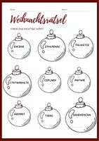 Vorschau - Spiele - Arbeitsblatt/ Spiel: Weihnachtsrätsel Buchstabenwirrwarr - Seite 1