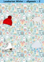 Vorschau - Arbeitsblätter - Lesekarten/Bildkarten Winter einfach - DaZ/DaF, Deutsch (Grundschule) - Seite 2