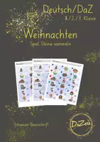 Vorschau - Unterrichtsreihen - Spiel Steine sammeln Weihnachten - Deckblatt