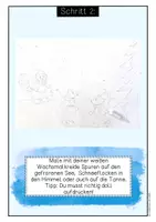 Vorschau - Mal- und Bastelvorlagen - Kunstprojekt Winter; Tiere auf Schlittschuhen; Tiere im Winter - Seite 2