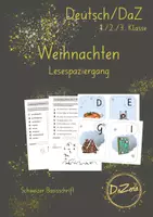 Vorschau - Unterrichtsreihen - Lesespaziergang Weihnachten - Deckblatt