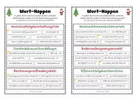 Vorschau - Aufgabenkarten - Zusammengesetze Nomen - Weihnachten Wörtersuche - Seite 3