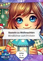 Vorschau - Mal- und Bastelvorlagen - 🎄✨ Weihnachtliche Windlichter zum Prickeln, Weihnachtsgeschenk 🕯️ - Deckblatt