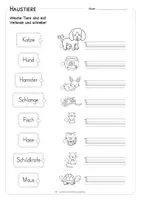 Vorschau - Spiele - Haustiere - Material für Klasse 1 - Arbeitsblätter, Freiarbeit, Bildkarten - Seite 3