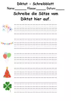 Vorschau - Arbeitsblätter - GRATIS - Diktat Thema Silvester - DaZ/DaF, Deutsch (Klasse 1 bis 4) - Seite 2
