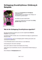 Vorschau - Unterrichtsreihen - Schlagzeug Grundrhythmus lernen: Notenbeispiele und Tipps - Deckblatt