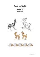 Vorschau - Stationenlernen - Tiere im Wald - Modul 12 - Deckblatt