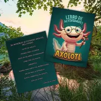 Aperçu - Feuilles d'exercices - 35 Activités Axolotl En espagnol - Page de couverture