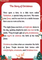 anteprima - Compiti in classe/Test - La storia del Natale. Inglese. - Pagina 1