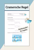 Vorschau - Arbeitsblätter - Cramersche Regel Lineare Gleichungssysteme - Deckblatt
