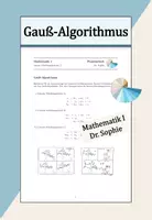 Vorschau - Arbeitsblätter - Gauß-Algorithmus Lineare Gleichungssysteme - Deckblatt