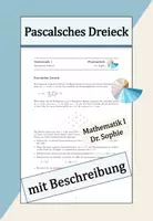 Vorschau - Arbeitsblätter - Pascalsches Dreieck Binomischer Lehrsatz - Deckblatt