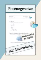 Vorschau - Arbeitsblätter - Potenzgesetze Potenzen - Deckblatt