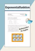 Vorschau - Arbeitsblätter - Exponentialfunktion Umkehrfunktion Bijektivität Monotonie - Deckblatt