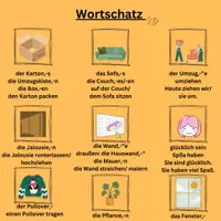 Vorschau - Arbeitsblätter - DTZ A2/B1: Sprechen Teil 2 über Erfahrungen sprechen 2 (Umzug und Shopping) - Seite 3