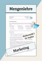 Vorschau - Arbeitsblätter - Mengenlehre Anwendung Marketingkampagne - Deckblatt
