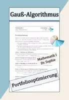 Vorschau - Arbeitsblätter - Gauß-Algorithmus Anwendung Portfoliooptimierung - Deckblatt