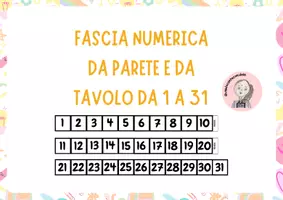 anteprima - Poster - FASCIA NUMERICA DA PARETE E DA TAVOLO DA 1 A 31 - Pagina di copertina