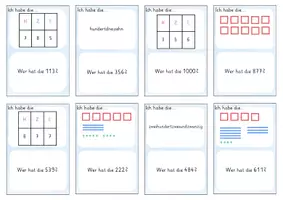 Vorschau - Spiele - Lesespiel Zahlen bis zur 1000 Klasse 3 Geheimschrift Stellenwerttafel und Zahlenwert - Seite 3