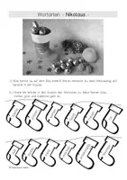 Vorschau - Arbeitsblätter - Wortarten "Nikolaus", 4 Arbeitsblätter - differenziert, Klasse 2-5 - Seite 1
