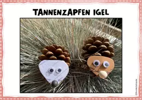 Vorschau - Mal- und Bastelvorlagen - Tannenzapfen Igel - Kunstprojekt (Klasse 1-2) - Seite 3