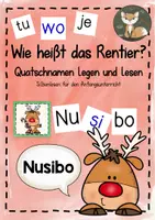 Vorschau - Spiele - Wie heißt das Rentier? Quatschnamen legen und lesen - Deckblatt