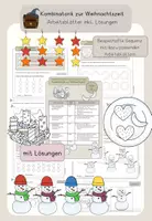 Vorschau - Unterrichtsreihen - Kombinatorik Winter/ Weihnachten: Arbeitsblätter und Tafelmaterial (Klasse 2/3) - Seite 1