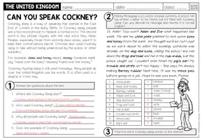 Vorschau - Arbeitsblätter - Can you speak Cockney? - Worksheet - Seite 2