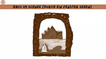 Vorschau - Präsentationen/Tafelbilder - Haus im Schnee (durch ein Fenster sehen) - Seite 1