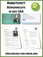 Vorschau - Stundenentwürfe - Bürgerrechte in den USA (Arbeitsheft) - Deckblatt