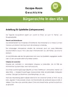 Vorschau - Stundenentwürfe - Bürgerrechte in den USA (Escape Room) - Seite 1
