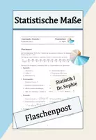 Vorschau - Arbeitsblätter - Lagemaße Streuungsmaße Formmaße Flaschenpost Excel - Deckblatt