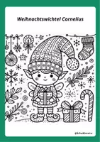 Vorschau - Arbeitsblätter - Weihnachtswichtel Cornelius - Rätsel und Ausmalbilder - Seite 3