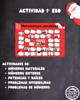 Vista previa - Juegos / Gamificación - Matemáticas navideñas 1º ESO. Números y divisibilidad - Portada